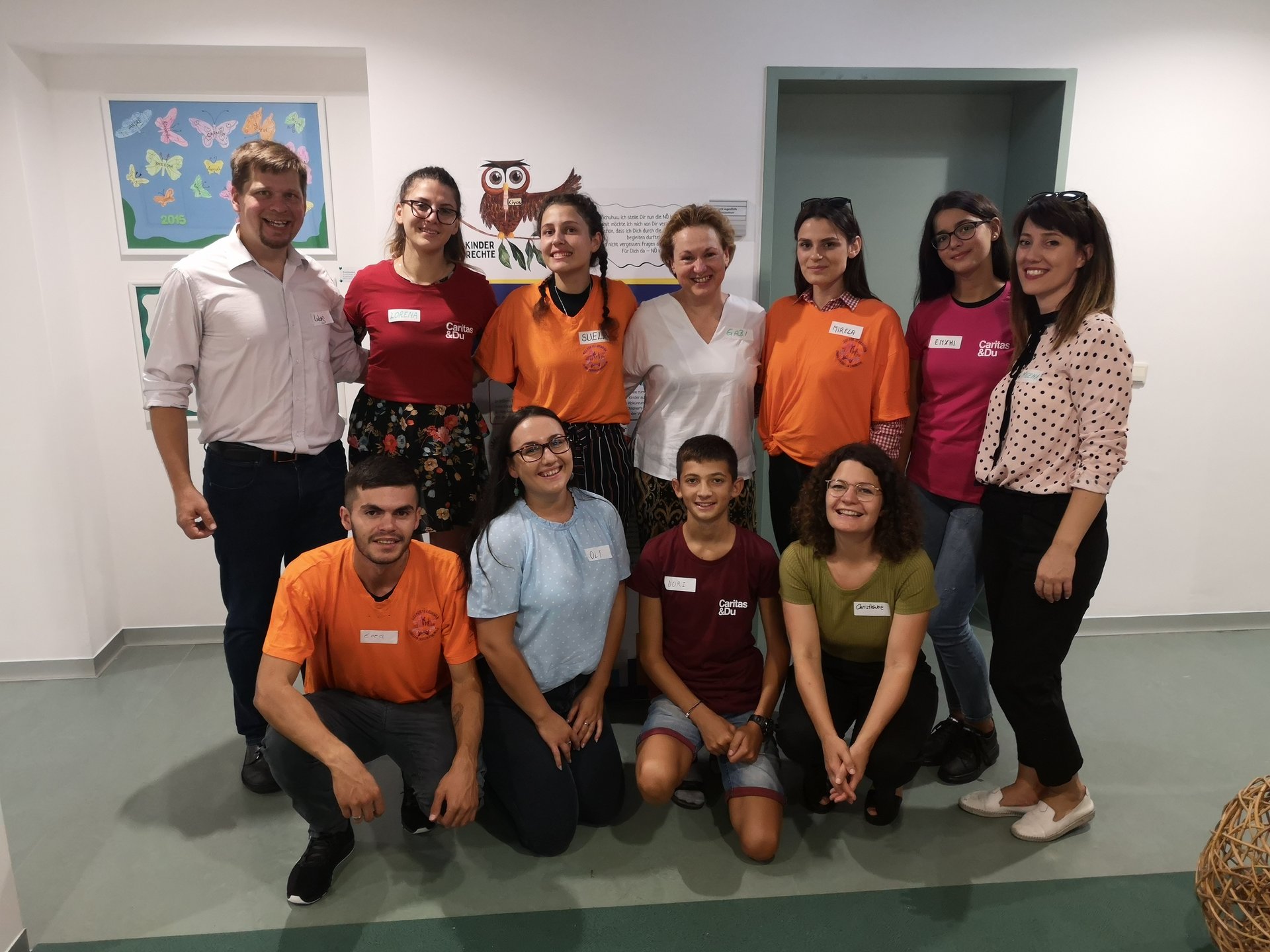 Gruppenfoto mit den Gästen aus Albanien