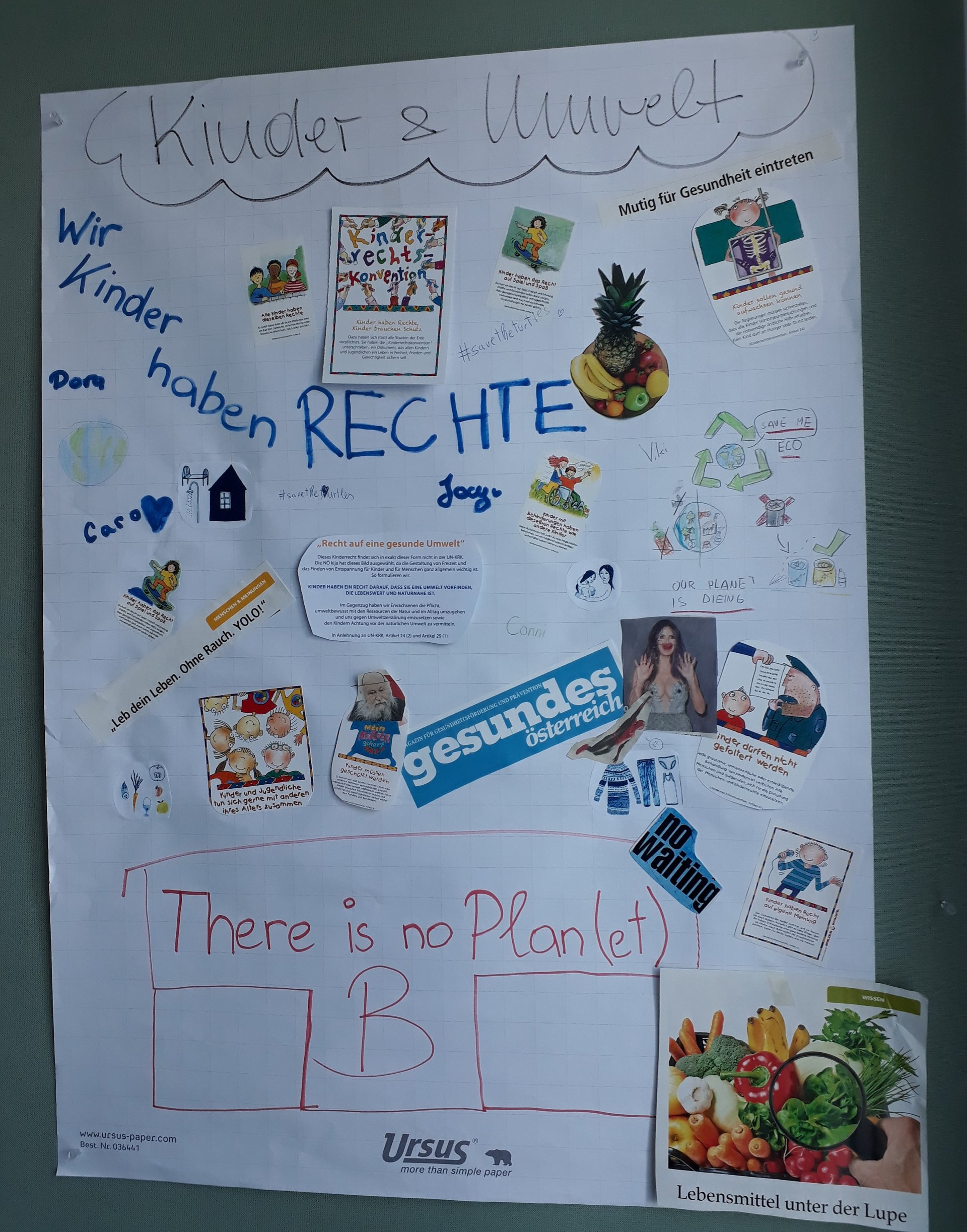 Ein Plakat das beim Workshop der Jungen Uni gestaltet wurde