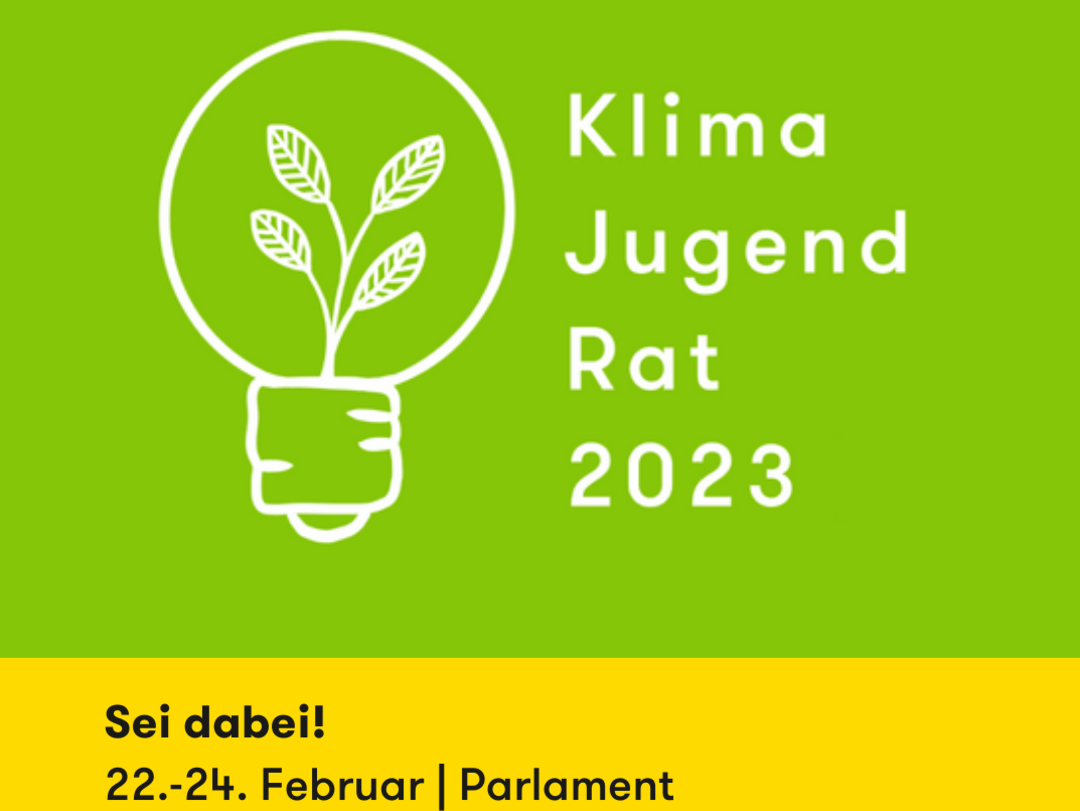 Grafik des Klima-Jugend-Rats 2023: Zeichnung einer Glühbirne, in der ein Pflanzentrieb wächst.