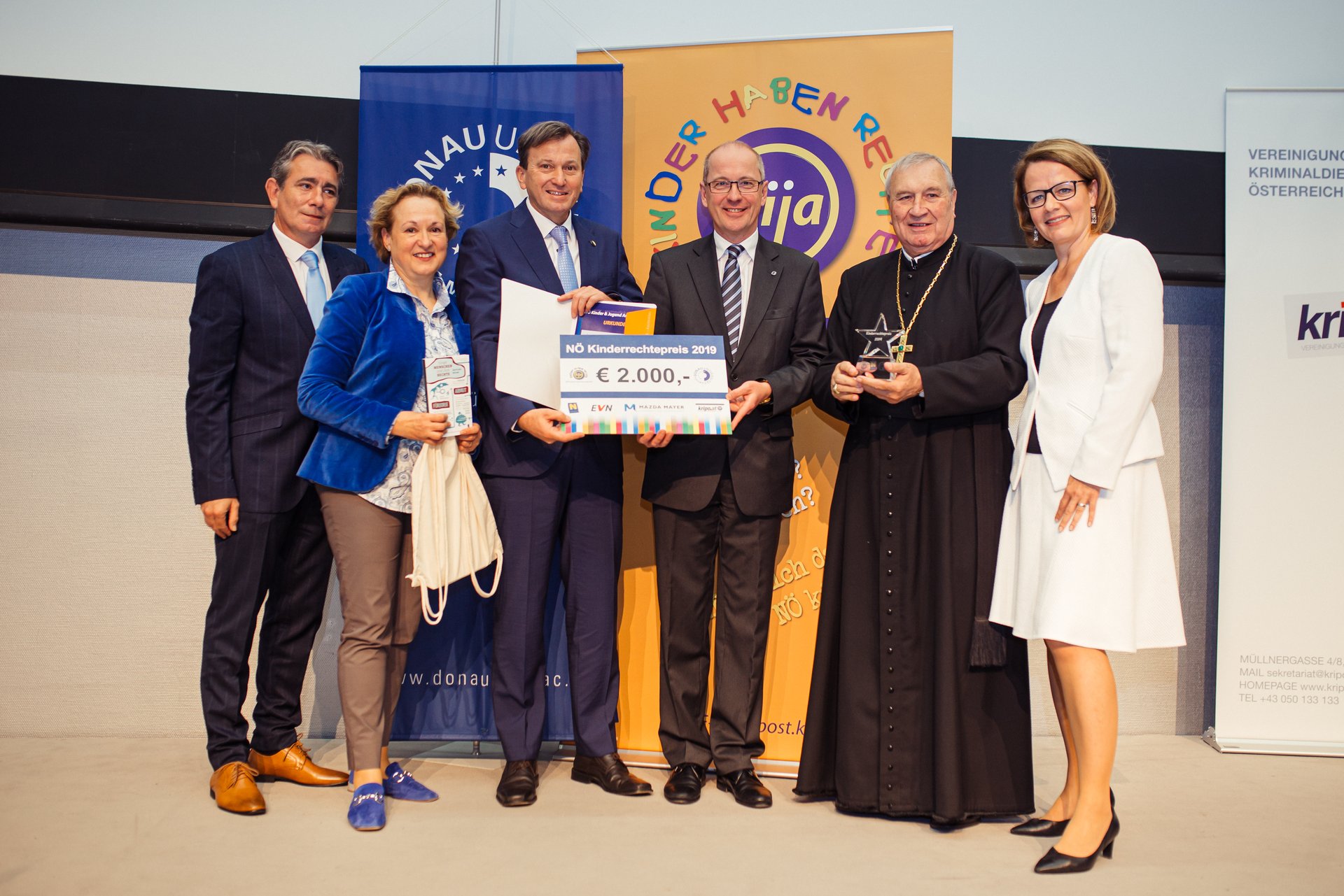 Foto der Preisübergabe NÖ Kinderrechtepreis 2019