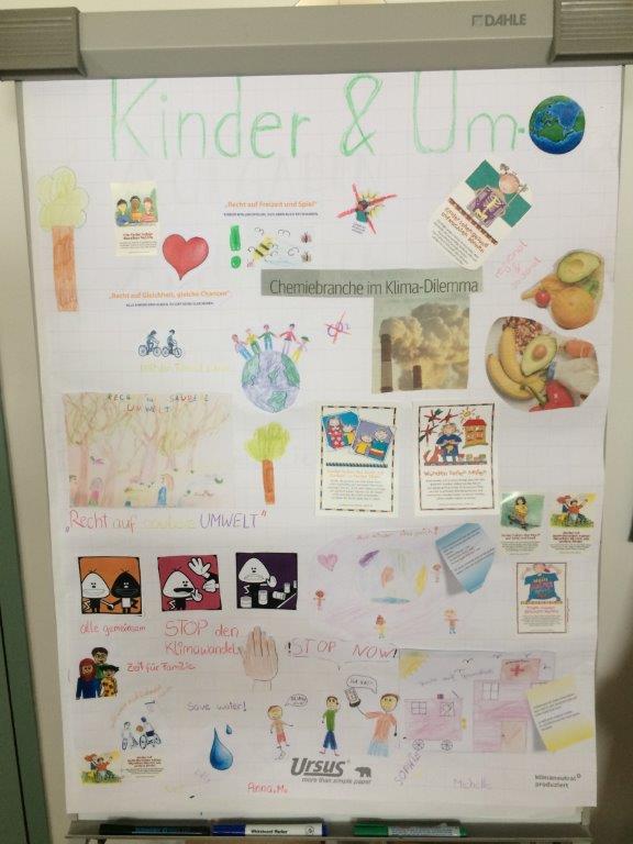 Ein Plakat das beim Workshop der Jungen Uni gestaltet wurde